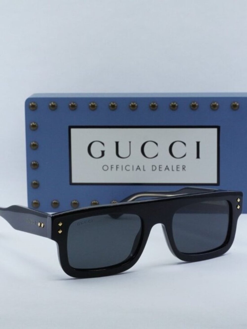 Gucci GG1085S 001 Square Sunglasses - Black/Grey - Picture 9 of 11